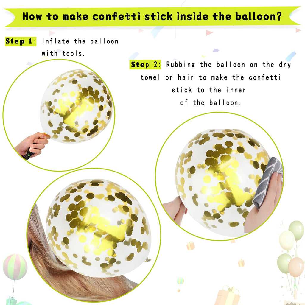 Paready Gold & Silver Latex Balloons – 60 Pcs 12" Confetti Set for Birthday, Wedding & Celebrations