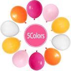Paready Pink & Orange Latex Balloons – 62 Pcs, 12in Autumn Party Decor