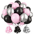 Paready Pink & Black Latex Balloons – 32 Pcs 12 Inch Set for Parties