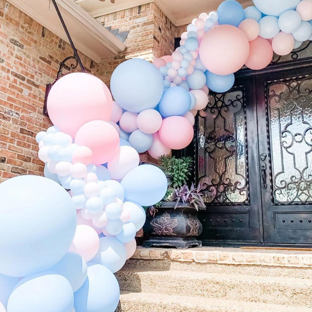 Paready Macaron Pink & Blue Balloons – 60 Pcs 12-Inch for Baby Showers, Gender Reveal & Celebrations
