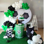 Paready Green Black Silver Balloons – 60 Pcs 12 Inch Latex Party Balloons for Video Game, Football, Birthday, Baby Shower