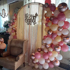 Paready Dusty Pink Latex Balloons – 60 Pcs, 12 Inch Nude, Dusty Pink, Sand White & Champagne Gold for Weddings & Parties
