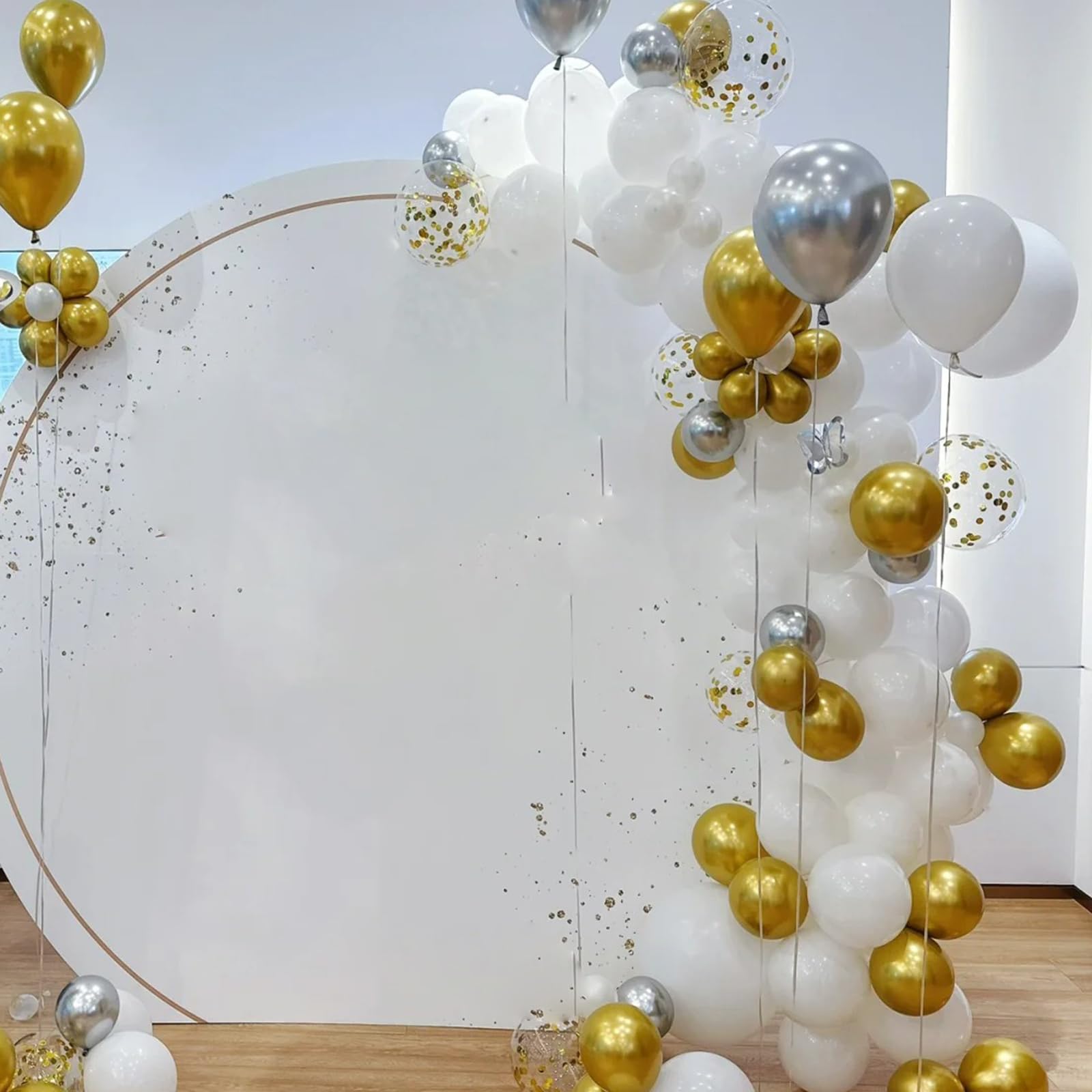 Paready Gold & Silver Latex Balloons – 60 Pcs 12" Confetti Set for Birthday, Wedding & Celebrations