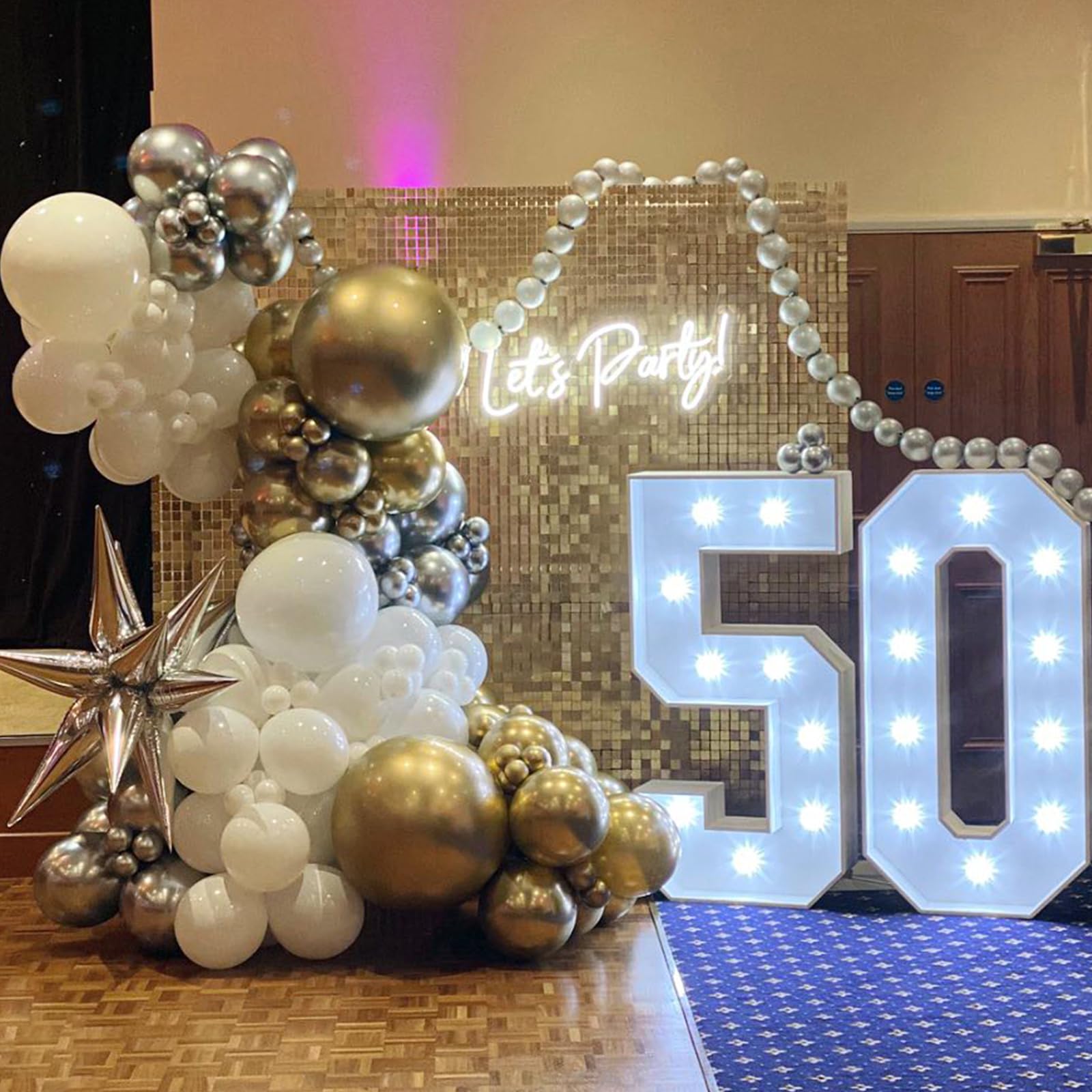 Paready Gold & Silver Latex Balloons – 60 Pcs 12" Confetti Set for Birthday, Wedding & Celebrations