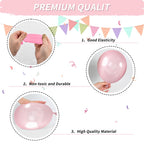Paready Dusty Pink Boho Balloons Set – 36pc Confetti, Rose Gold & Ivory White