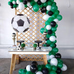 Paready Green Black Silver Balloons – 60 Pcs 12 Inch Latex Party Balloons for Video Game, Football, Birthday, Baby Shower