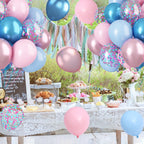 Paready Macaron Pink & Blue Balloons – 60 Pcs 12-Inch for Baby Showers, Gender Reveal & Celebrations