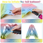 Paready 29pc Gradient Happy Birthday Balloon Banner Set – 16in + 18in Balloons