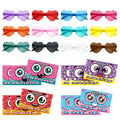 PARSUP 12-Pack Valentine Cards with Heart Glasses – Kids Party Favors & Classroom Gifts