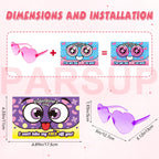 PARSUP 12-Pack Valentine Cards with Heart Glasses – Kids Party Favors & Classroom Gifts