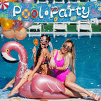 Partico Pool Party Banner – Summer Hawaiian Outdoor Decor, 118 x 20 in