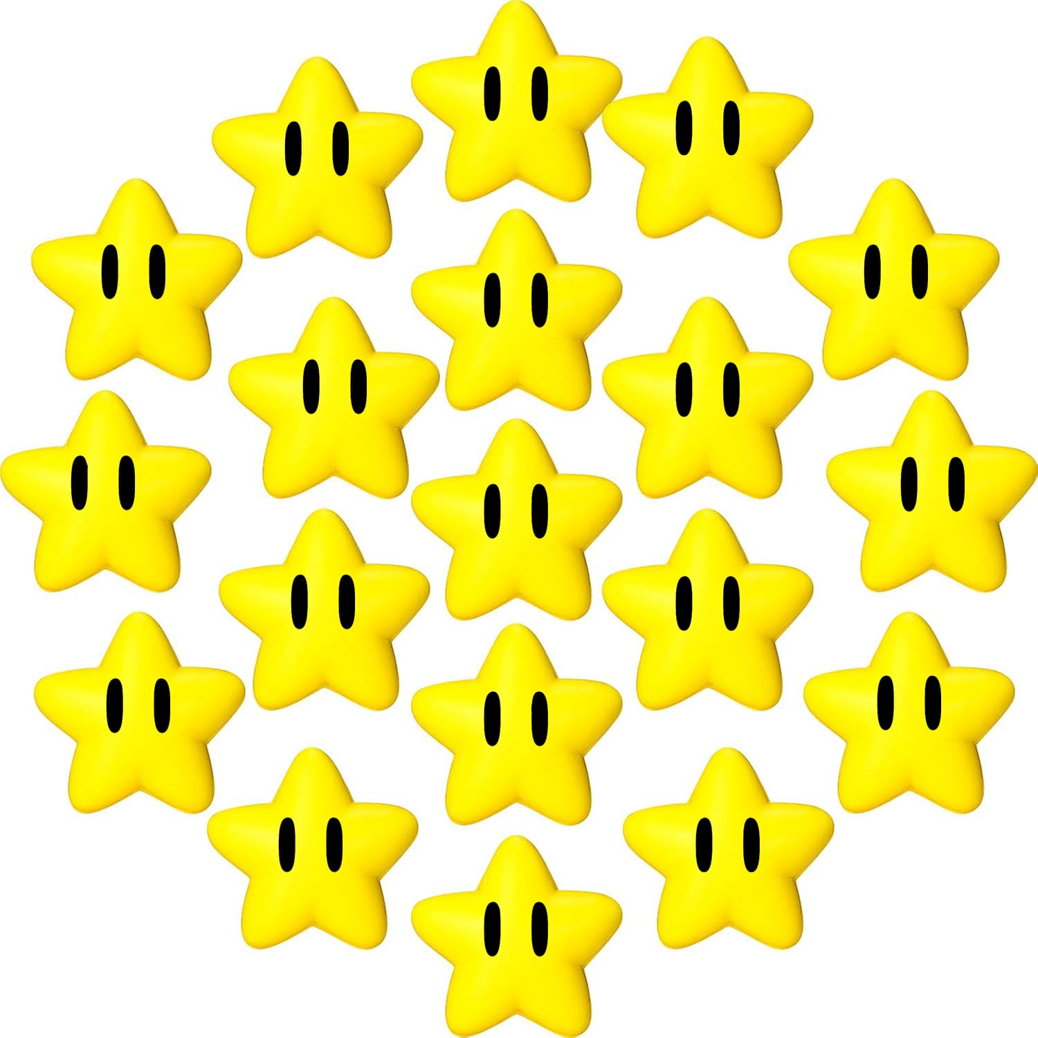 PARTVON Mini Star Stress Ball – Video Game Party Favors, Classroom Rewards & Party Decorations (30 pcs)