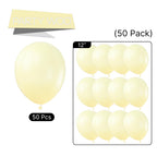 PartyWoo Pastel Yellow Balloons 50 Pcs - 12 Inch Latex Party Decor for Graduation, Baby Shower & More