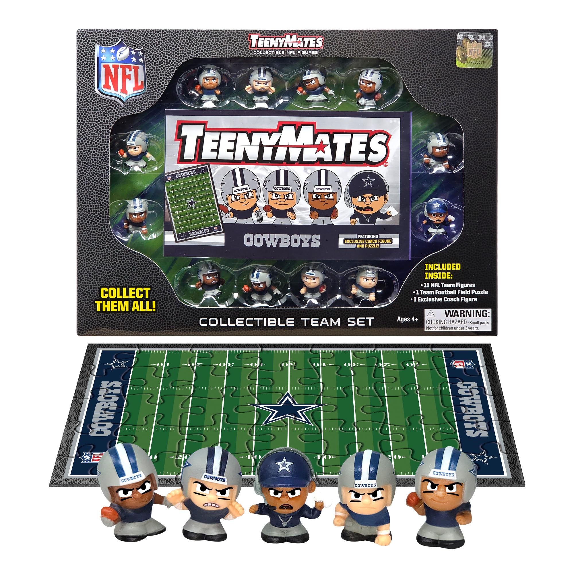 Party Animal TeenyMate Team Sets – Official NFL Figures & Puzzle Field