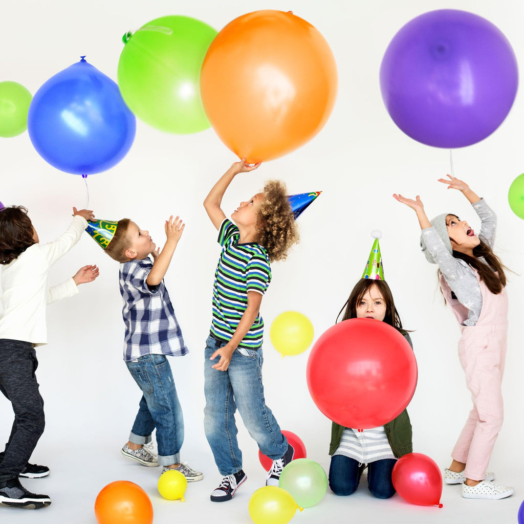 Party Dragon 30Pcs Premium 18in Punch Balloons with Rubber Bands – 12 Colors, Odorless