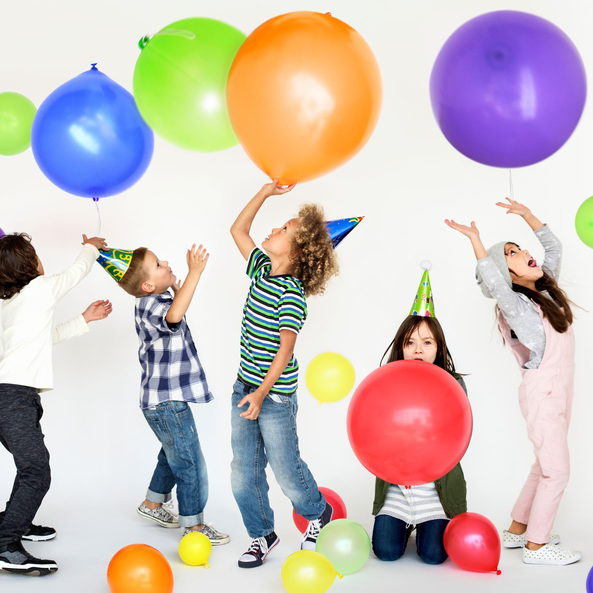 Party Dragon 30Pcs Premium 18in Punch Balloons with Rubber Bands – 12 Colors, Odorless