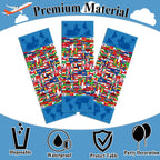 Party Greeting 3-Piece International Flags Tablecloth Set | World Flag Disposable Table Covers