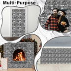Party Greeting Brick Stone Wall Tablecloth Roll | 100ft x 51in Disposable Medieval Backdrop & Table Cover