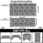 Party Greeting Brick Stone Wall Tablecloth Roll | 100ft x 51in Disposable Medieval Backdrop & Table Cover