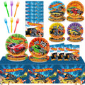 98 Pcs Race Car Party Supplies – 24 Guests Tableware Set | Party Greeting