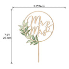 Party to Be Mr & Mrs Greeny – Wooden Wedding Cake Topper (Design 02)