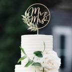 Party to Be Mr & Mrs Greeny – Wooden Wedding Cake Topper (Design 02)