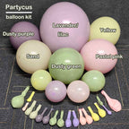Partycus Purple Green Pink Balloon Arch Kit | Double Stuffed Pastel Garland for Baby Shower, Wedding & Birthday