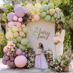 Partycus Purple Green Pink Balloon Arch Kit | Double Stuffed Pastel Garland for Baby Shower, Wedding & Birthday