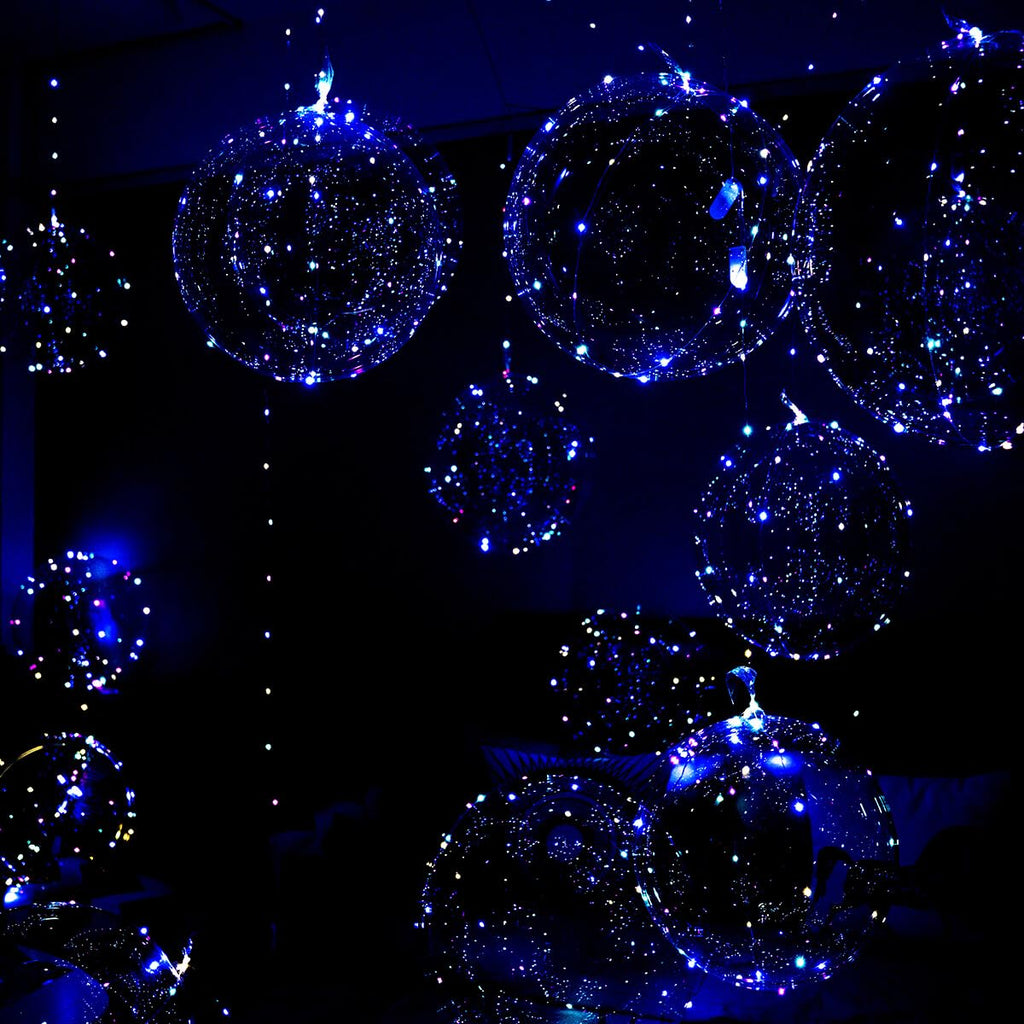 PartyFun4u 18-Pack LED Balloons — Batteries Included, 3 Modes, 24" Latex for Weddings & Parties