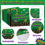 Party Greeting 96Pcs Green Hero Party Plates Napkins Forks - City Silhouettes Theme, Serves 24