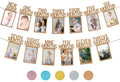 PartyHooman 1st Birthday Photo Banner — Newborn to 12 Months (Kraft)