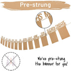 PartyHooman 1st Birthday Photo Banner — Newborn to 12 Months (Kraft)