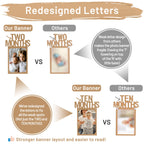 PartyHooman 1st Birthday Photo Banner — Newborn to 12 Months (Kraft)