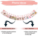 Sweet 16 Photo Banner in Rose Gold – Pre-assembled with 16 Frames | PartyHooman