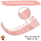 Sweet 16 Photo Banner in Rose Gold – Pre-assembled with 16 Frames | PartyHooman