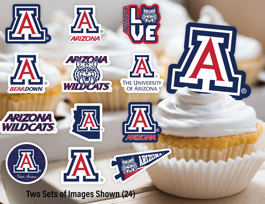 Arizona Wildcats Cupcake Toppers - University of Arizona Party Supplies (24 Pieces) | PartyKandy