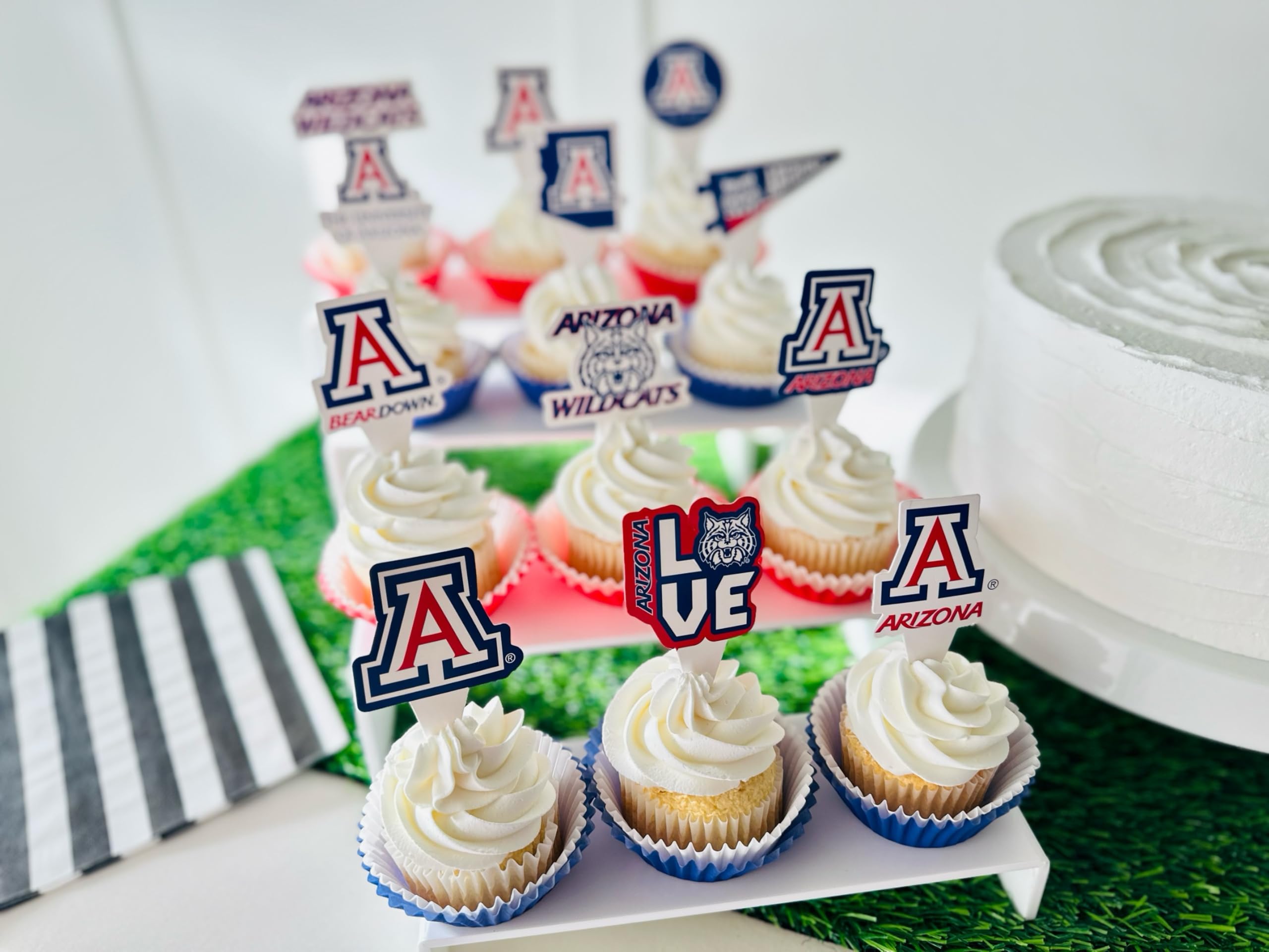 Arizona Wildcats Cupcake Toppers - University of Arizona Party Supplies (24 Pieces) | PartyKandy