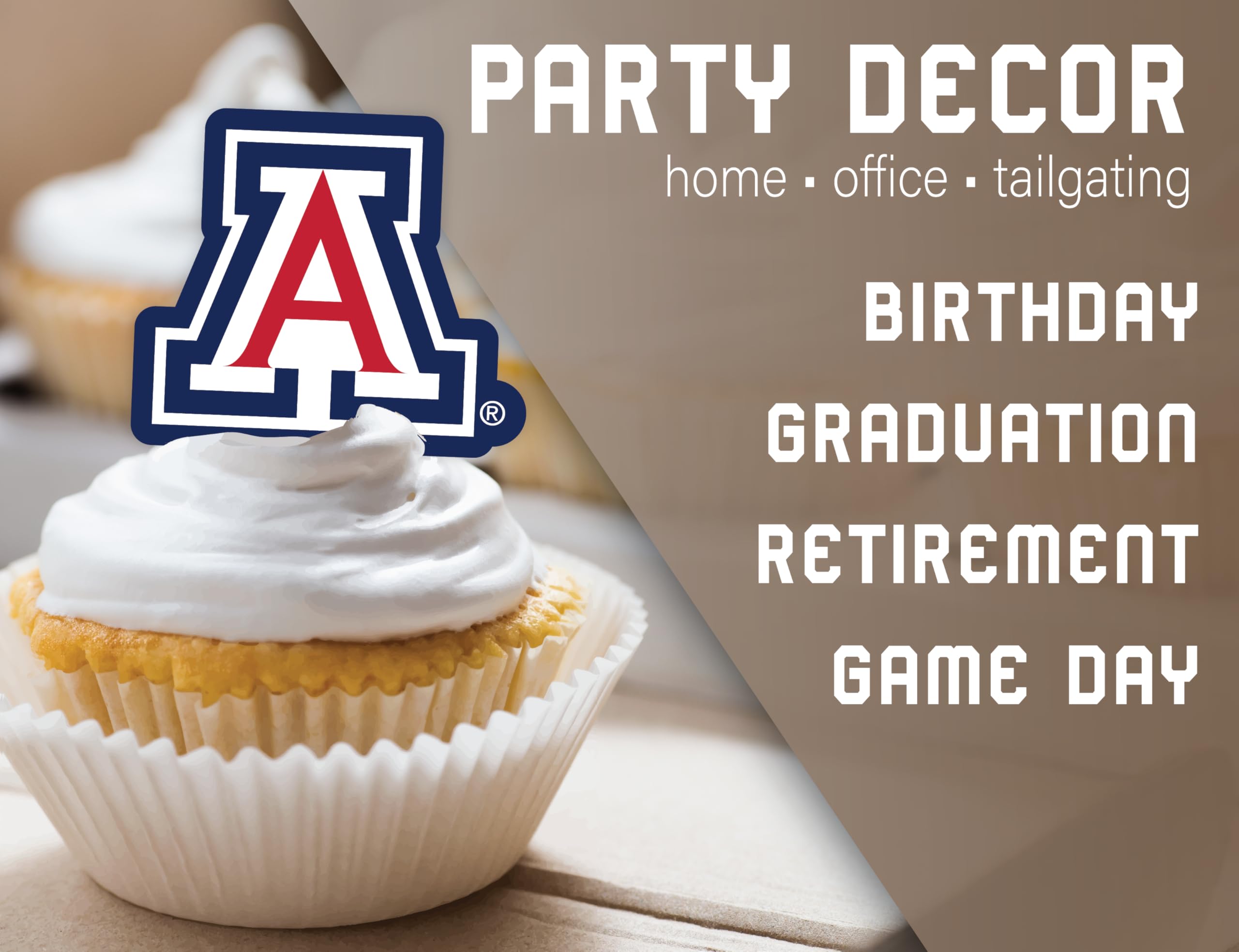 Arizona Wildcats Cupcake Toppers - University of Arizona Party Supplies (24 Pieces) | PartyKandy