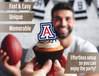 Arizona Wildcats Cupcake Toppers - University of Arizona Party Supplies (24 Pieces) | PartyKandy