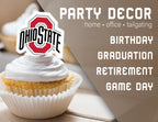 PartyKandy Ohio State Cupcake Toppers - 24 Piece Football & Graduation Decor