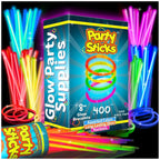 PartySticks Ultra Bright Glow Sticks – 400 Pack, 8-inch Glow Party Supplies