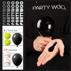 PartyWoo Black Balloons – 100pcs, 5-Inch Matte Latex Balloons for Weddings, Birthdays & Celebrations