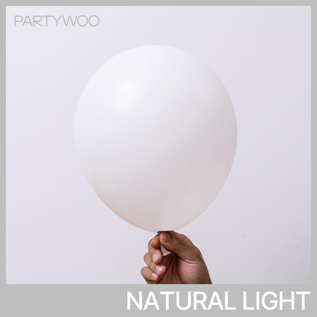 PartyWoo White Balloons 85 Pcs – Matte Latex Arch Kit for Weddings & Parties