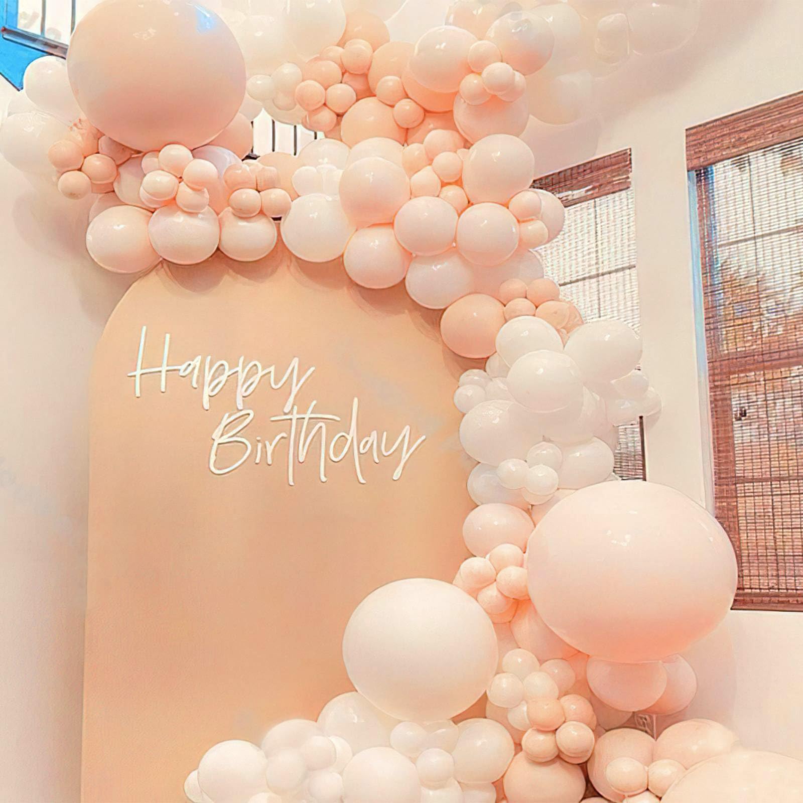 PartyWoo Pastel Orange Balloons 127pc Set — Arch Kit for Weddings & Parties