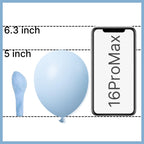 PartyWoo Baby Blue Balloons 50pcs - 5in Latex for Celebrations