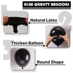 PartyWoo Black Balloons – 100pcs, 5-Inch Matte Latex Balloons for Weddings, Birthdays & Celebrations