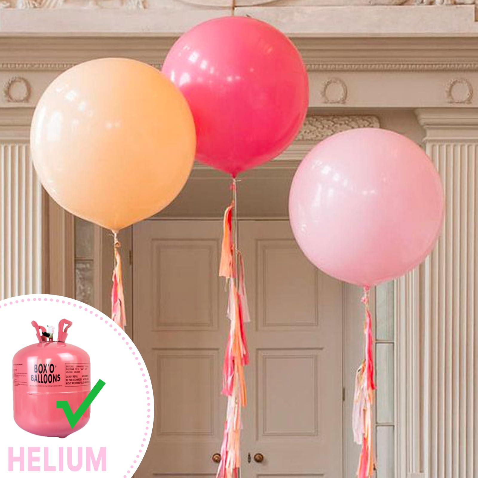 PartyWoo Baby Pink 18in Latex Balloons – 20pc Pack for Baby Showers, Gender Reveals & More