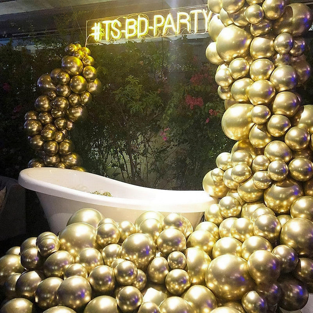 PartyWoo Gold Balloons – 50pc 12in Latex Balloons for Party Decor