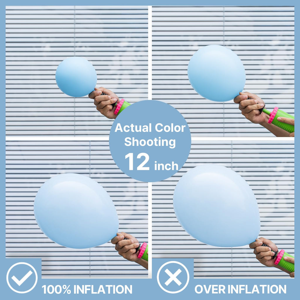 PartyWoo Baby Blue Balloons 50pcs - 5in Latex for Celebrations