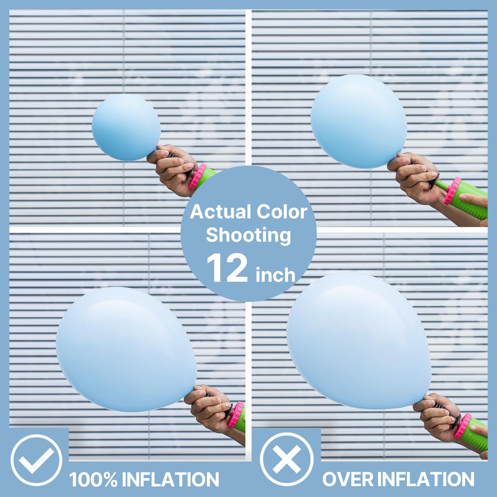 PartyWoo Baby Blue Balloons 50pcs - 5in Latex for Celebrations